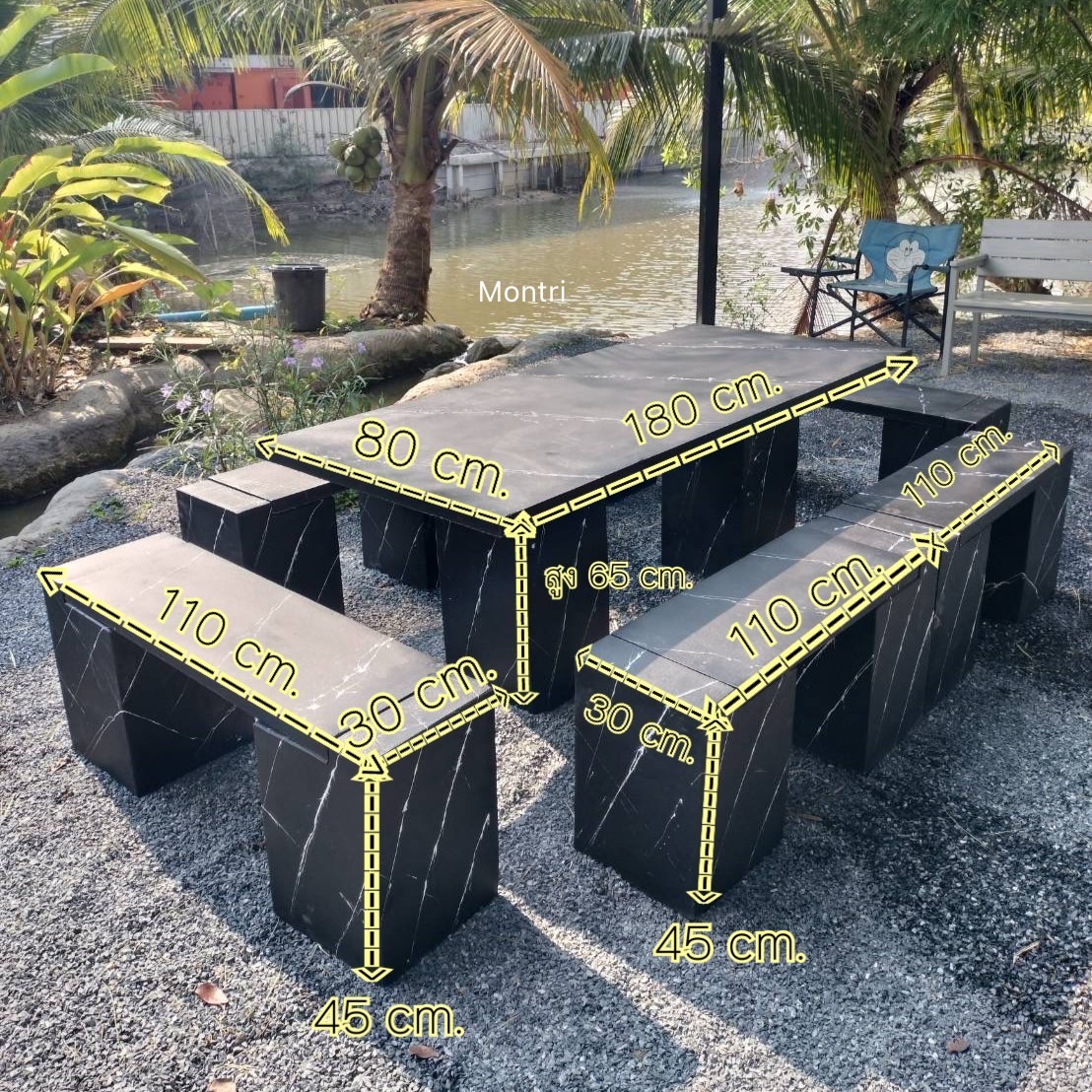 ชุดโต๊ะสนาม สไตล์โมเดิร์น ชุดโต๊ะสนามกลางแจ้ง โต๊ะสนาม โต๊ะสนามกลางแจ้ง ชุดโต๊ะสนาม ชุด 12 ที่นั่ง ขนาด 180*80 cm.