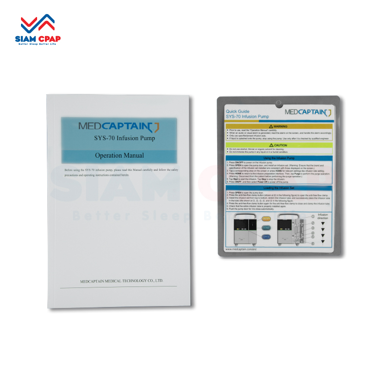 เครื่องควบคุมการให้สารละลายทางหลอดเลือดดำ Infusion pump Medcaptain รุ่น SYS-70 รับประกันศูนย์ไทย 1 ปี