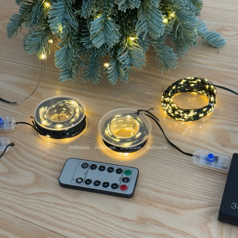 [พร้อมส่ง] Jnihouse : ไฟเส้นลวดสีเขียว 5,10,20 เมตร(Fairy Light)