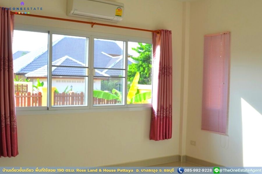 📣 บ้านเดี่ยวพัทยาหลังมุม Rose Land and House หน้าบ้านหันทางทิศใต้ลมเย็นตลอดปี บรรยากาศร่มรื่น เงียบสงบ ส่วนตัว เฟอร์นิเจอร์บิวท์อิน The Best ! | โทร. 085-992-9228