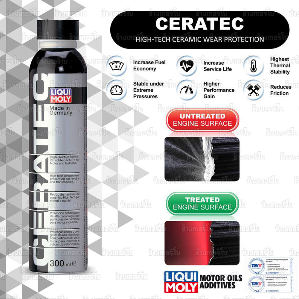 🟥Liqui Moly ⏩CERATEC⏪ สารเคลือบเครื่องยนต์ เทคโนโลยี เซรามิก ช่วยป้องกันการสึกหรอของเครื่องยนต์ / ช้างเทอร์โบ