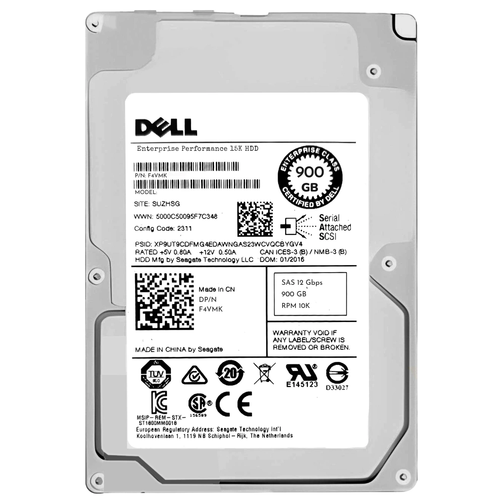 Dell HDD Server 900GB SAS 6Gbps 10K 4X1DR 02RR9T Harddisk Server