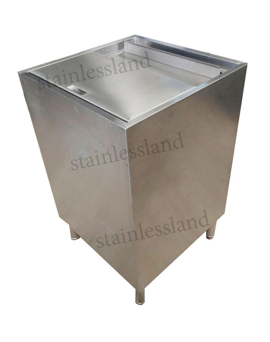 ถังน้ำแข็งสแตนเลส ฝาบน ขนาด 50x50x80 ซ.ม.