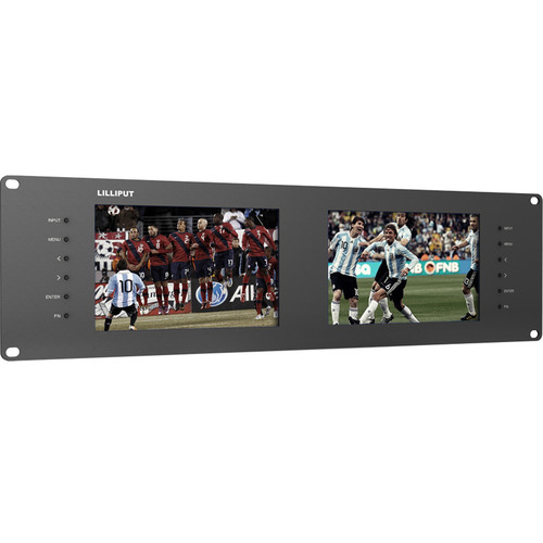 Lilliput Dual 7 นิ้ว 3U 3G-SDI Monitor Rackmount