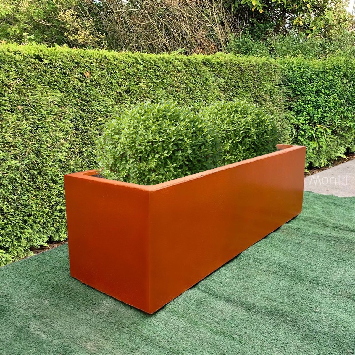 กระถางทรงรางยาว set 10 ใบ ลงสีคุณภาพพร้อมเคลือบเงาสามารถวางได้ทั้งกลางแจ้งและในร่ม ขนาด 30*100* cm. วัสดุเป็นปูน