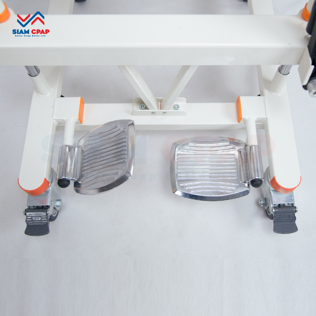 รถเข็นเคลื่อนย้ายผู้ป่วย อเนกประสงค์ รุ่นปรับมือหมุน (รับประกัน 2 ปี)