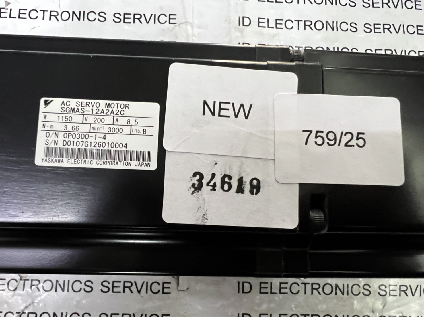 จำหน่าย SERVO MOTOR “YASKAWA” MODEL : SGMAS-12A2A2C