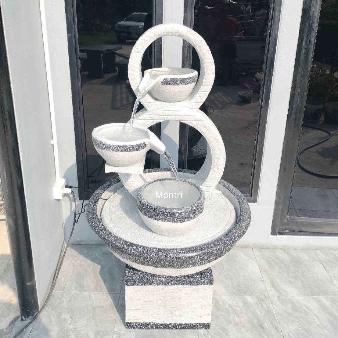 ชุดน้ำล้นเสริมฮวงจุ้ยเลข 8 ไซน์มินิ เหมาะสำหรับพื้นที่จำกัด ชุดน้ำตกเสริมฮวงจุ้ย ผ่อนคลายด้วยเสียงน้ำ สวยงานตามหลักฮวงจุ้ย