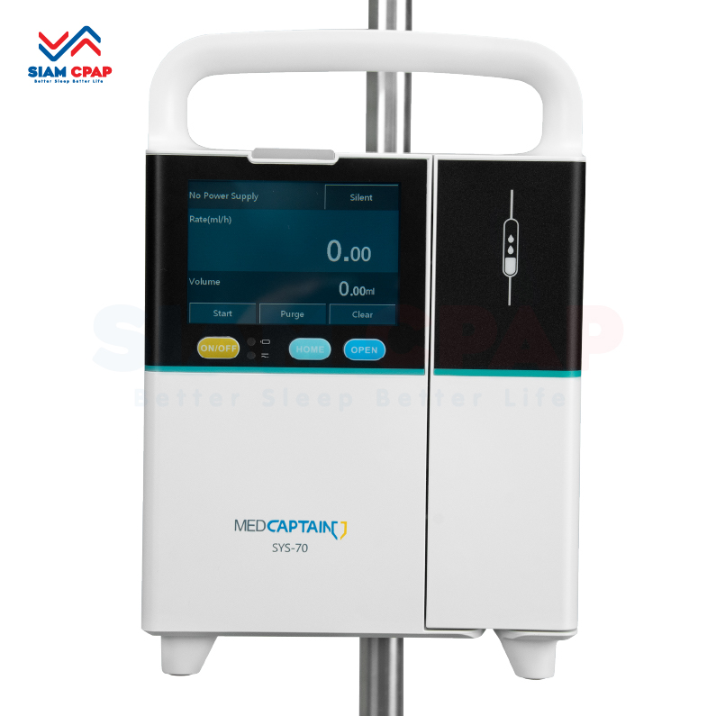เครื่องควบคุมการให้สารละลายทางหลอดเลือดดำ Infusion pump Medcaptain รุ่น SYS-70 รับประกันศูนย์ไทย 1 ปี