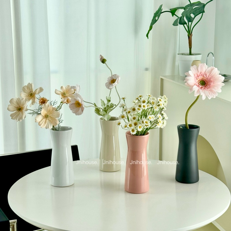 [พร้อมส่ง] Jnihouse : แจกันเซรามิก แจกันดอกไม้ทรงกระบอก (Vase)