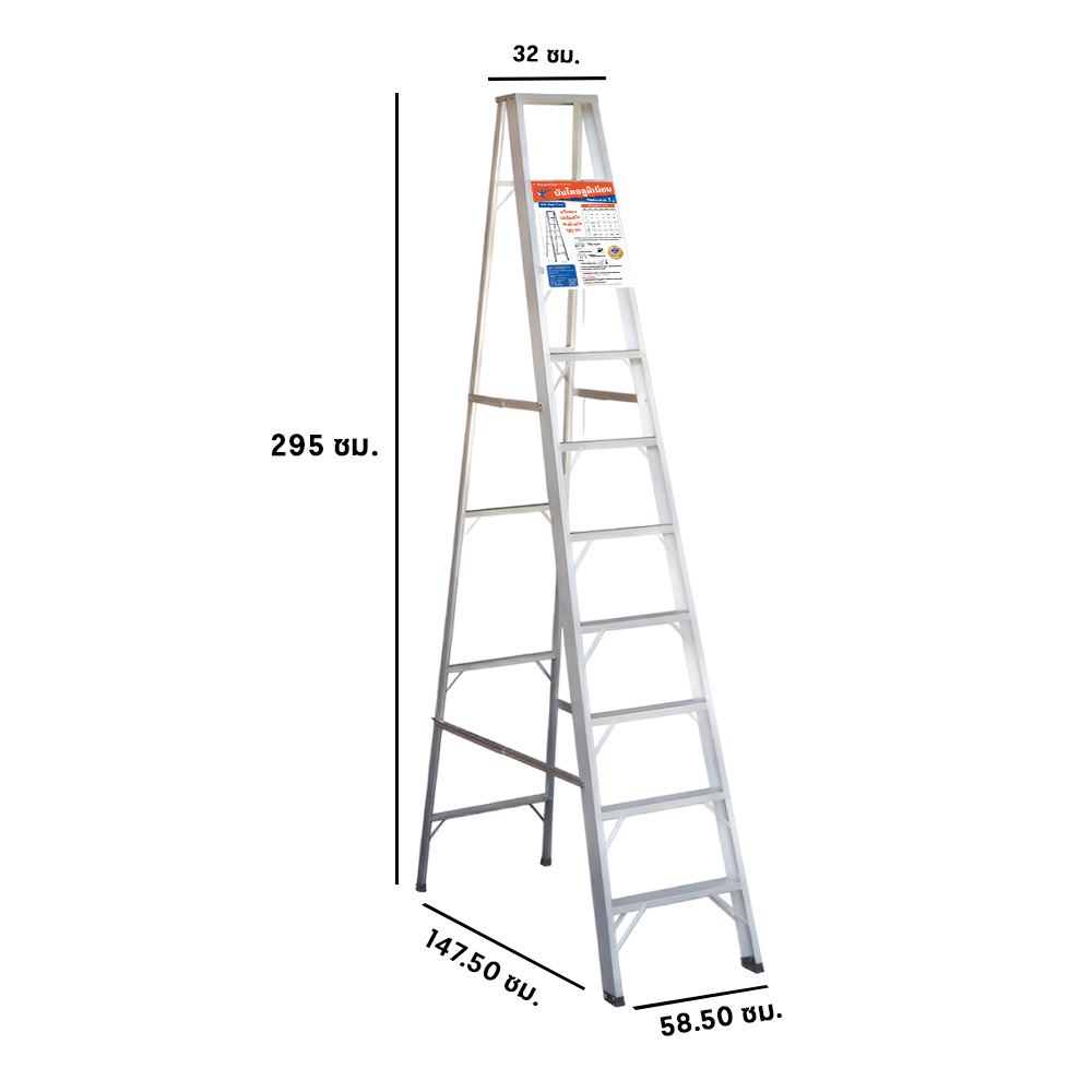 บันไดอลูมิเนียม 10 ขั้น นกนางแอ่น PK ขึ้น 1 ทาง