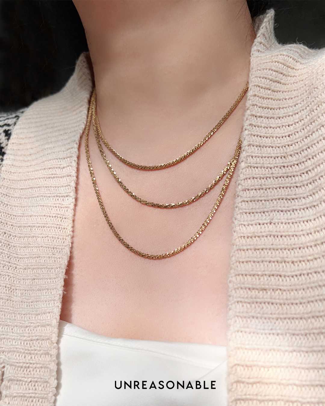 สร้อยคอ Stainless สีทอง UA0850-01 Unreasonable Accessories