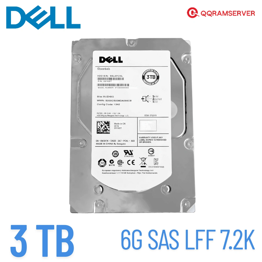 Harddisk Server Dell R230 3TB SAS 6Gb 7.2K Dell HDD Server