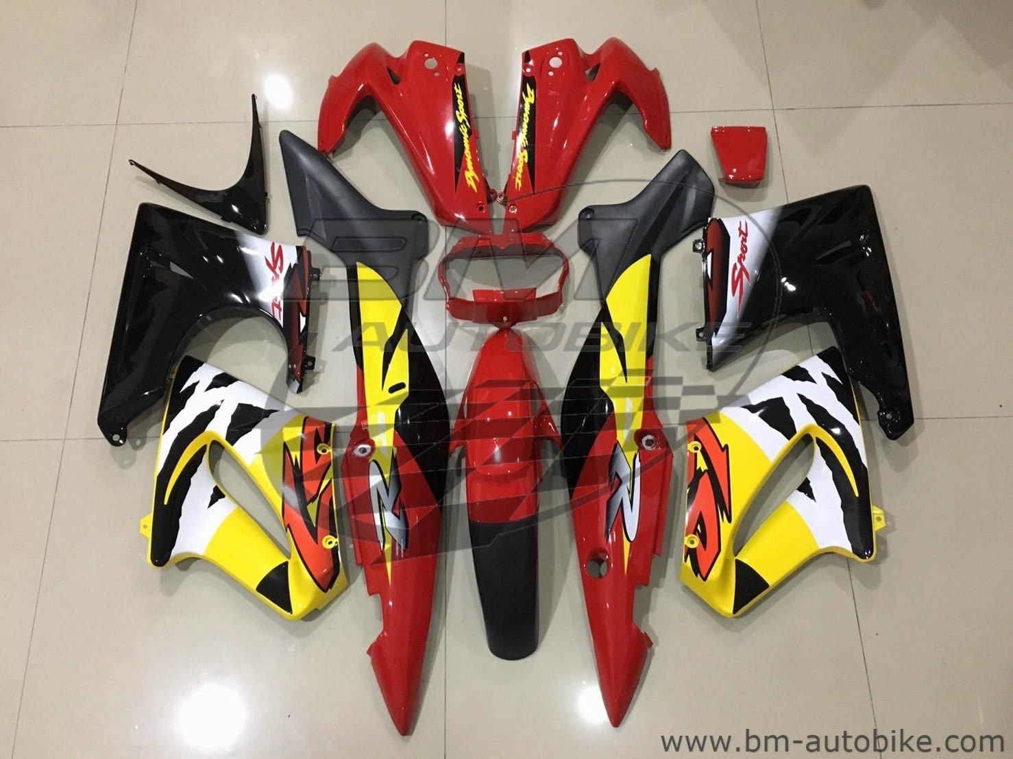 ชุดสี Ls NEW เต็มคัน สีแดง/ดำ 4,500 กรัม