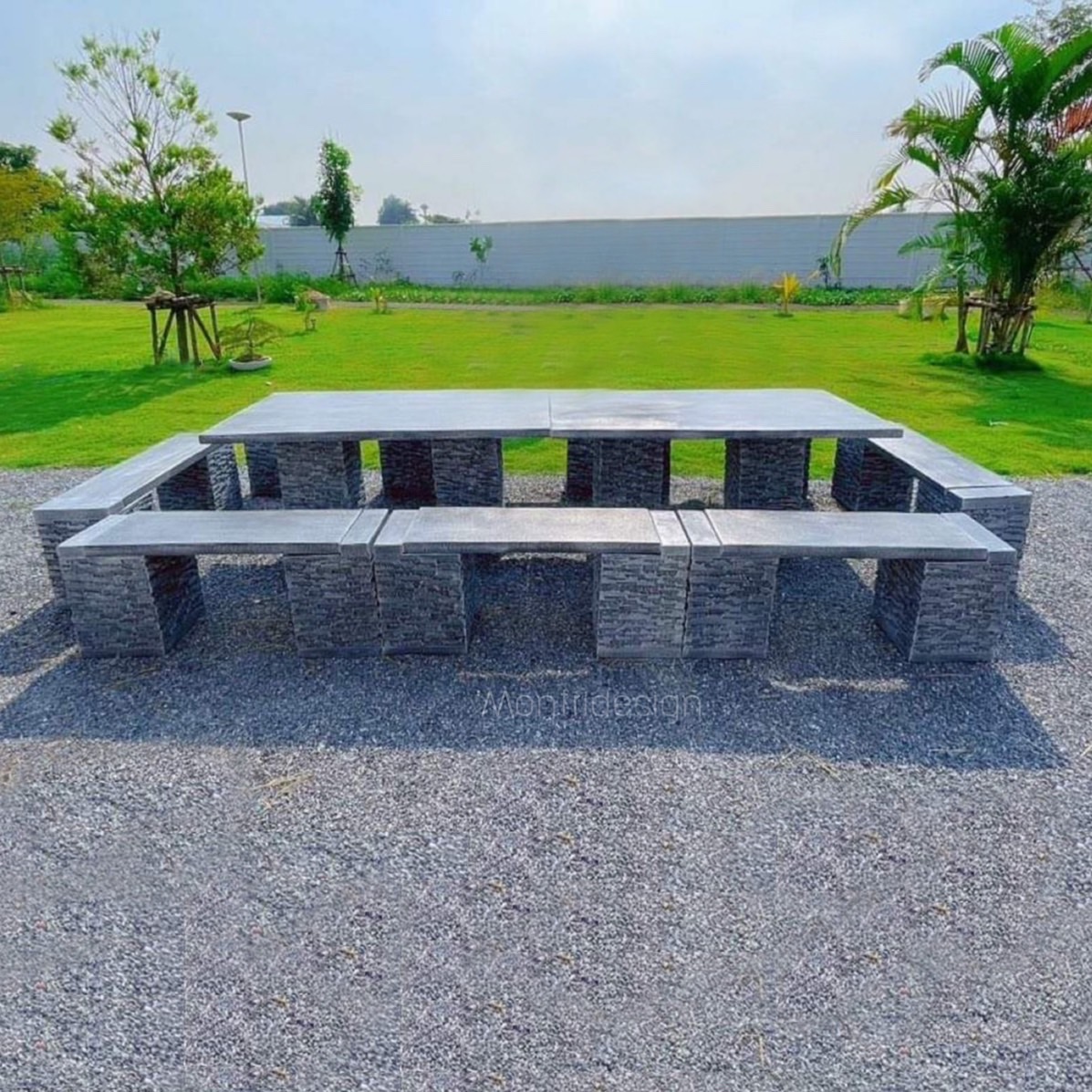 ชุดโต๊ะสนามโมเดิร์น 16 ที่นั่ง รุ่น Lhong pah Outdoor furniture เข้าได้กับบ้านทุกสไตล์ คุณภาพยืน 1