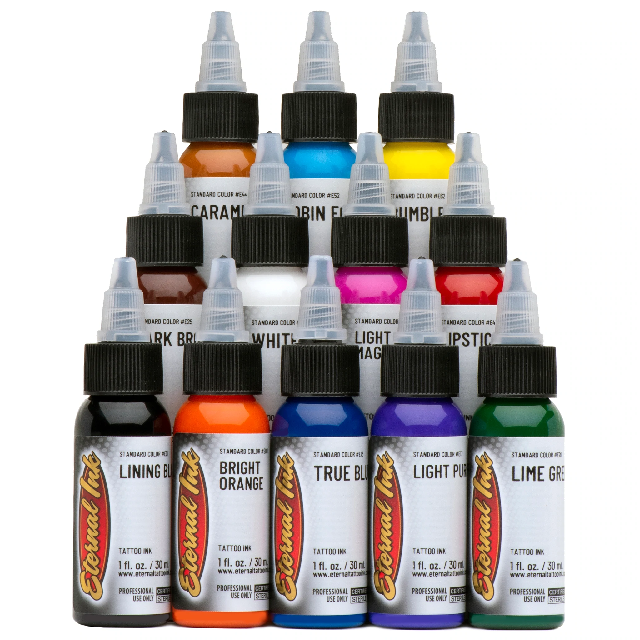 หมึกสัก ETERNAL Sample Set INK 1oz.(เช็ด 12 สี)