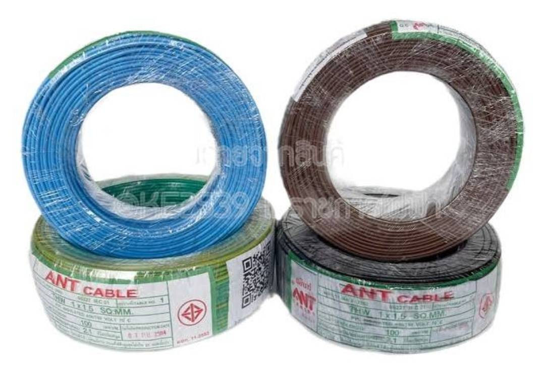 สายไฟ THW 1x1.5 SQ.MM ยาว100M ยี่ห้อ ANT CABLE