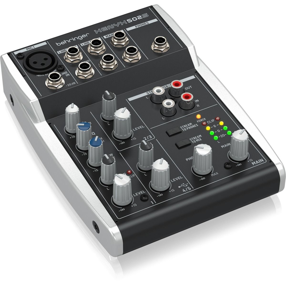 Behringer XENYX 502S 5-Input USB Streaming Interface Mixer