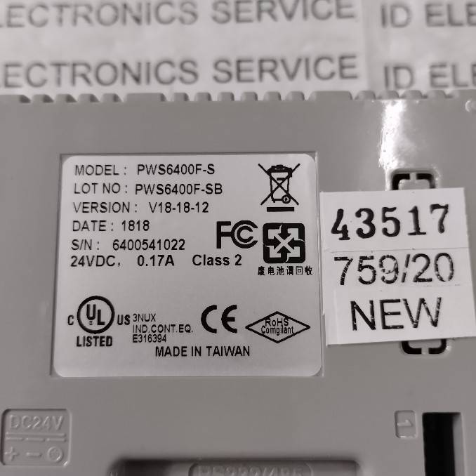 Hitech hmi รุ่น PWS6400F-S