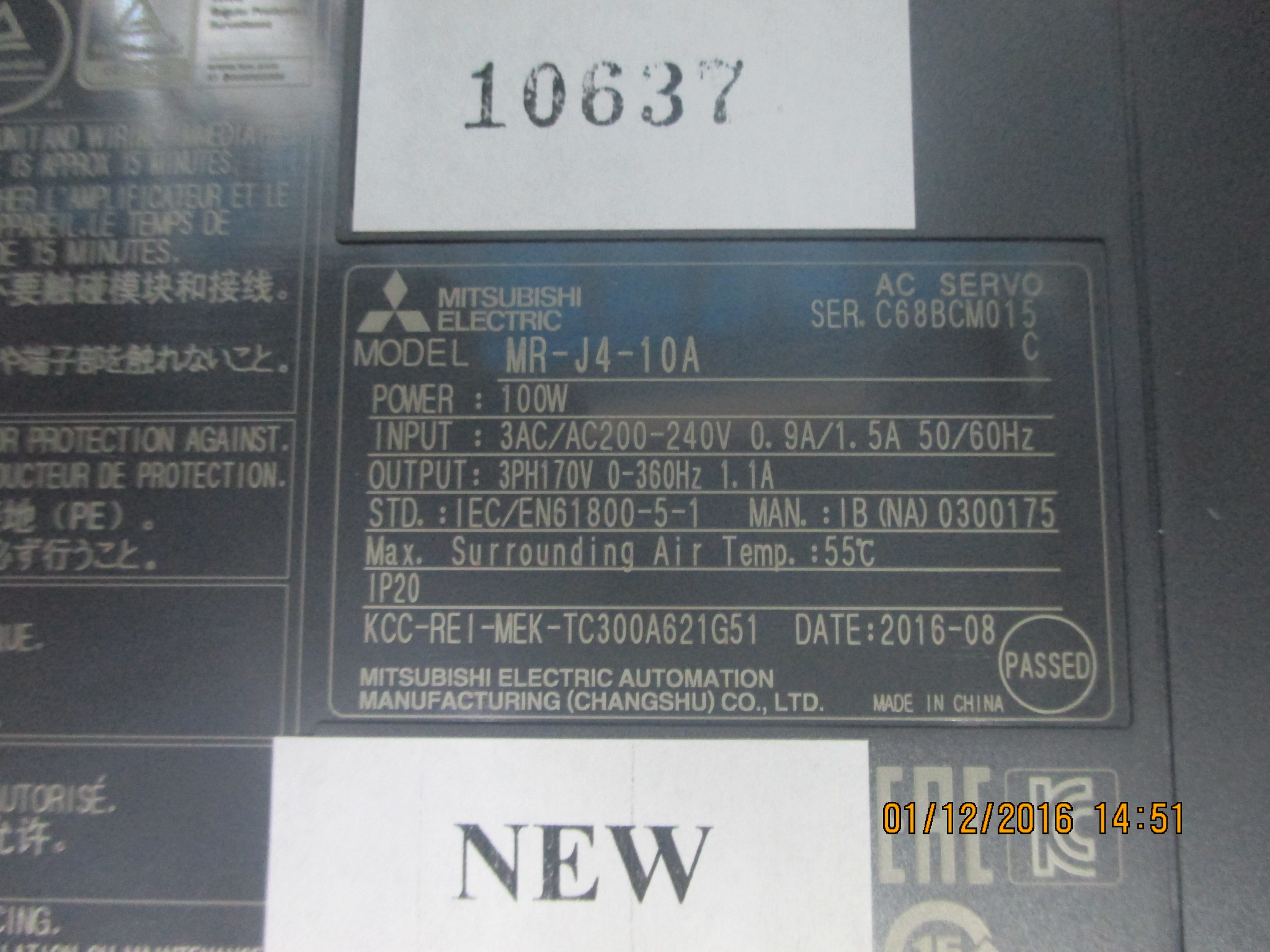 จำหน่าย MR-J4-10A DRIVE "MITSUBISHI"