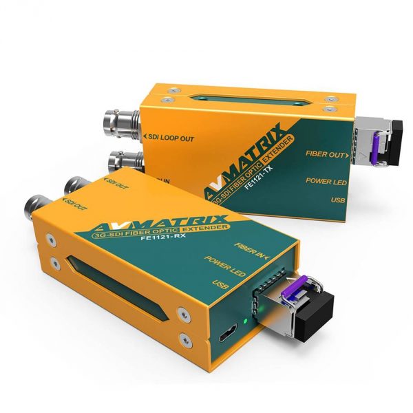 AVMatrix FE1121 AV Matrix 3G-SDI Fiber Optic Extender ( 12.4 Miles – 20 Km. ) TX + RX Pack คู่