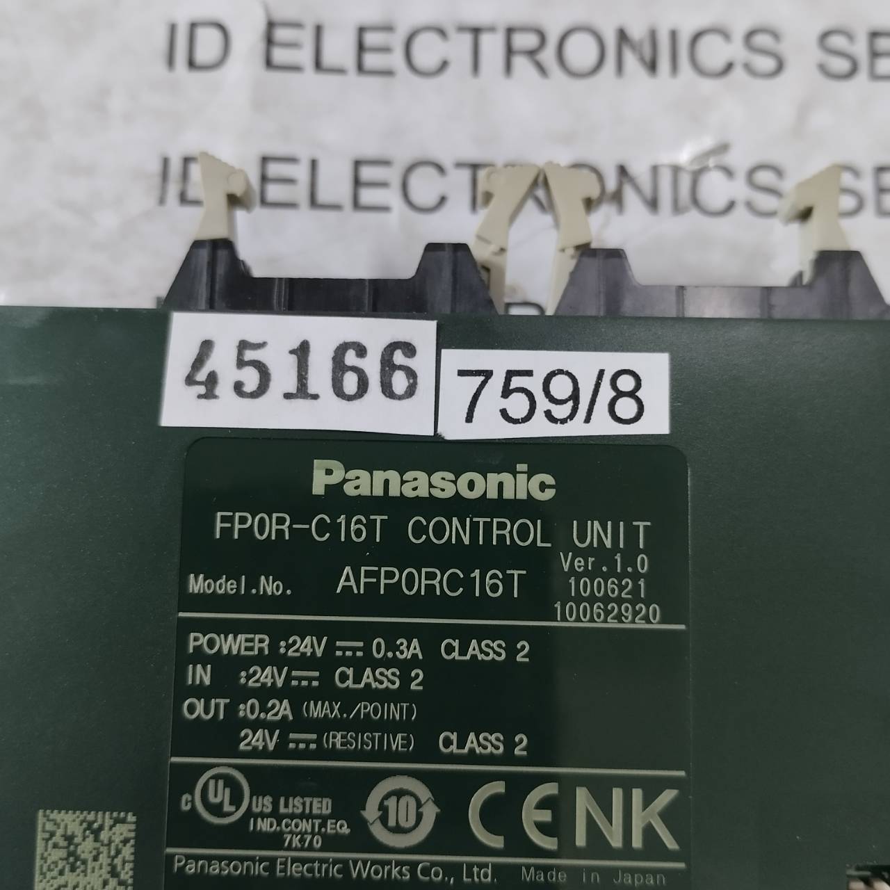 PLC " PANASONIC " MODEL : AFP0RC16T