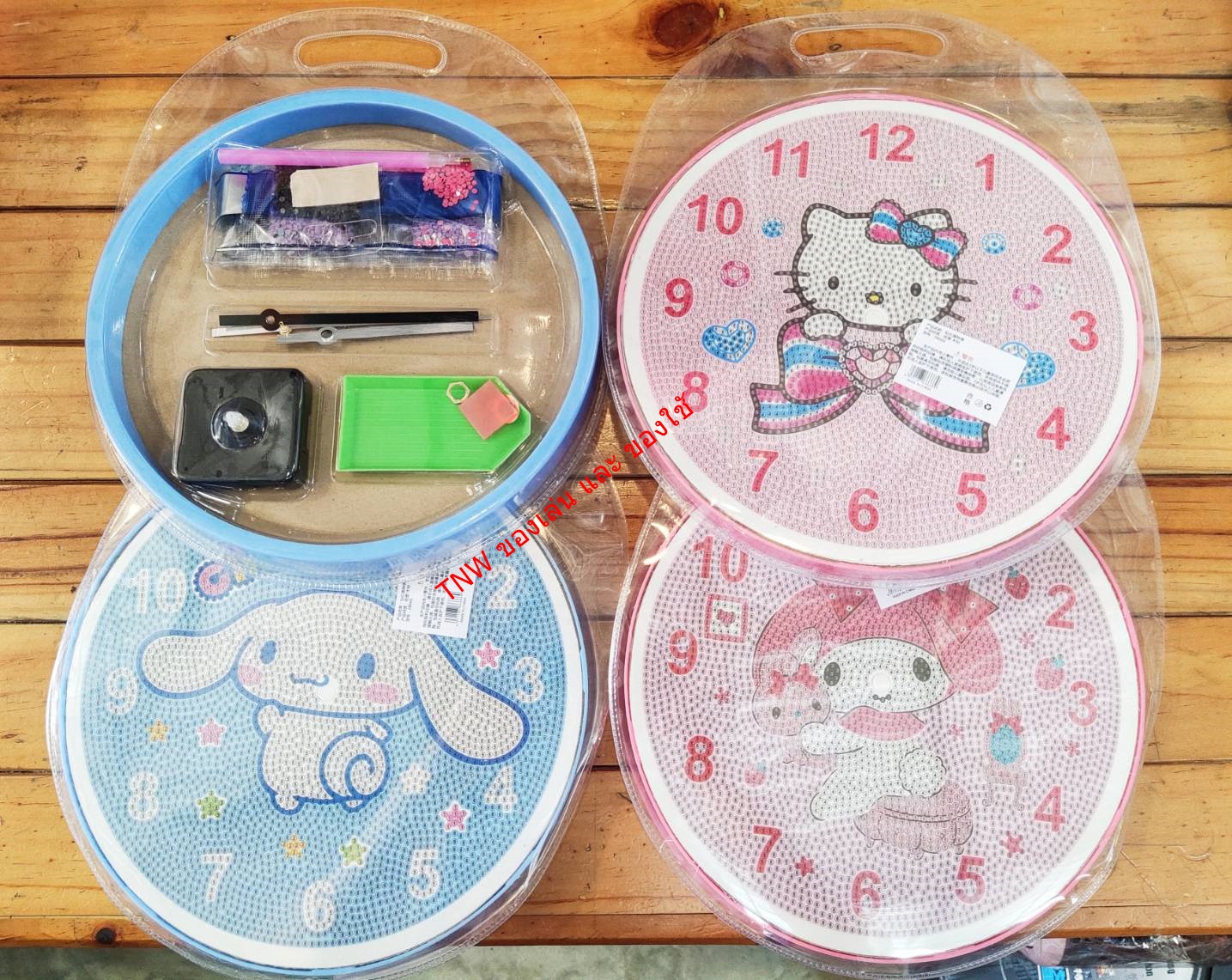 นาฬิกาครอสติล ภาพปักเพชร ลายการ์ตูน ของเล่นDIY ของเล่นฝึกสมาธิ ของเล่นเสริมพัฒนาการ