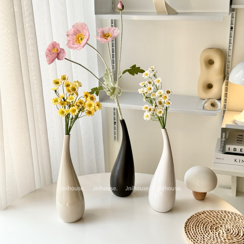 [พร้อมส่ง] Jnihouse : แจกันเซรามิก (ทรงโค้ง) แจกันดอกไม้