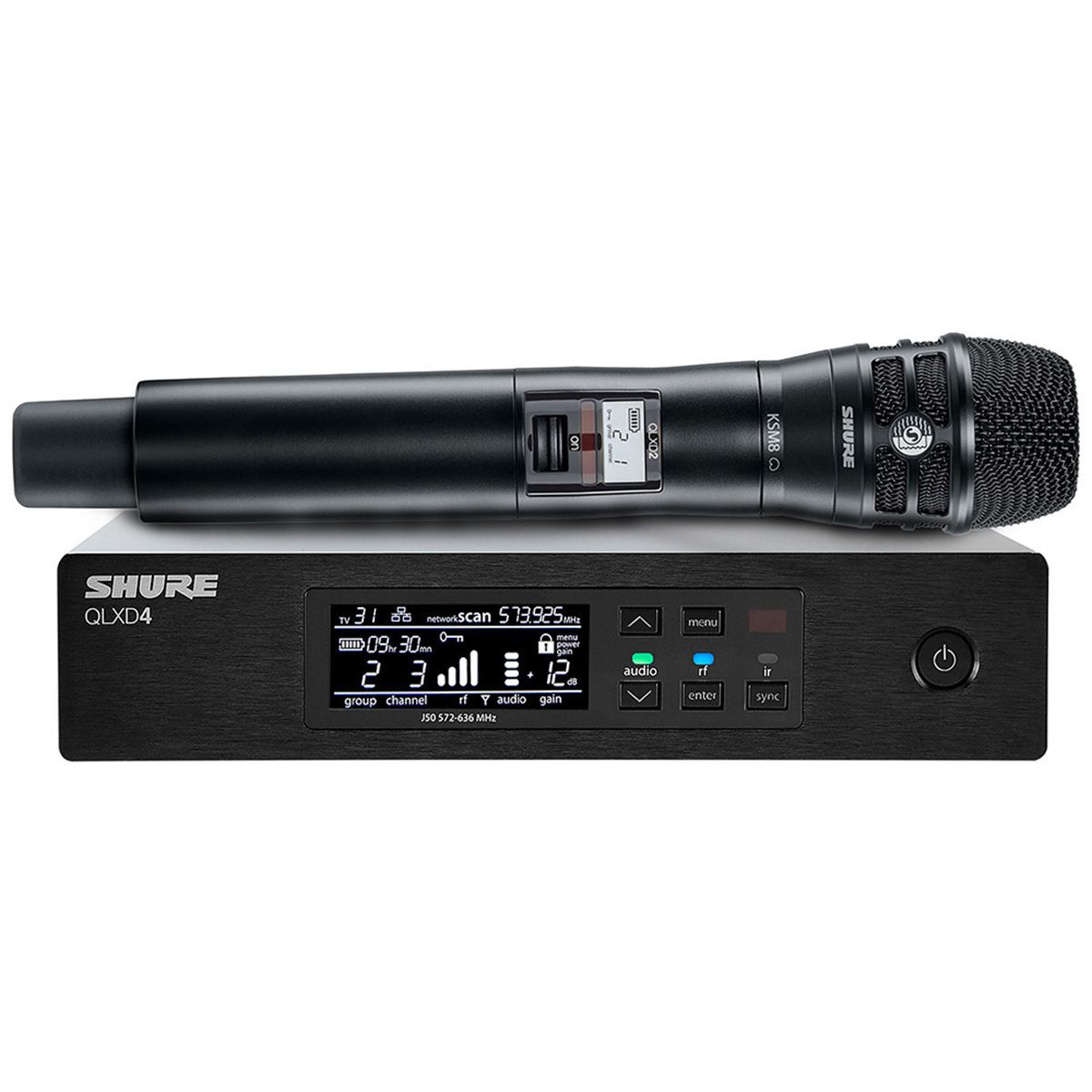 SHURE QLXD24A/K8B-M19 ชุดไมค์ลอยมือถือเดี่ยว ไมโครโฟนไร้สาย คลื่นความถี่ 694-703 MHz