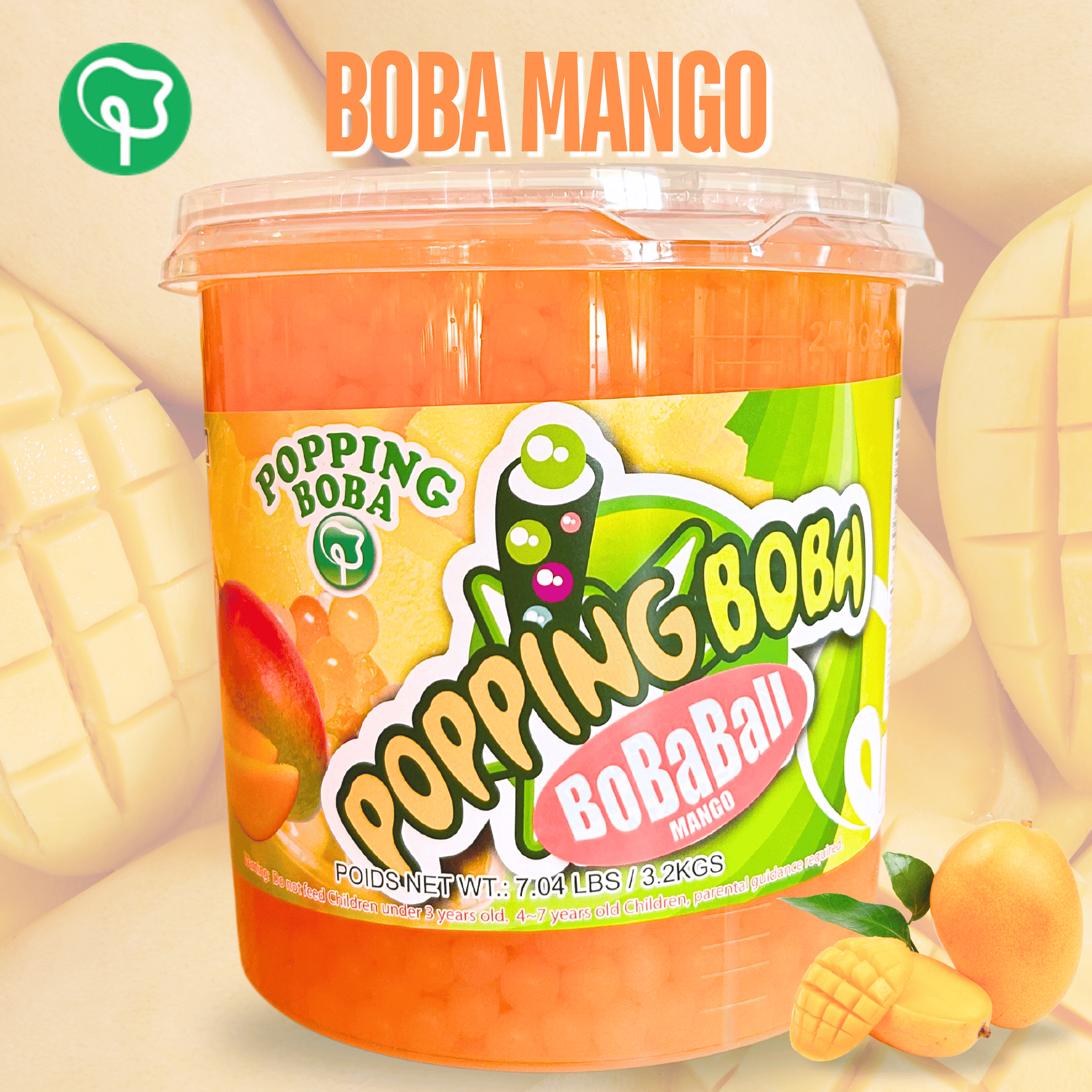 มุกป๊อป มะม่วง Popping boba Mango Possmei 3.2 kg