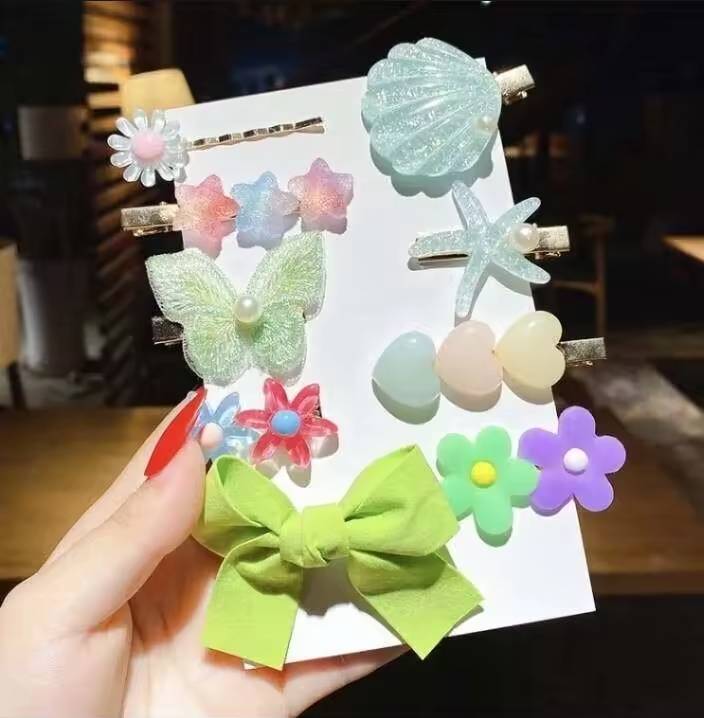 💗มาหยากิ๊ฟช้อป💗กิ๊บติดผม กิ๊บน่ารัก สีสวย สดใส แพ็ค 14 ชิ้น กิ๊บสำหรับเด็กผู้หญิง