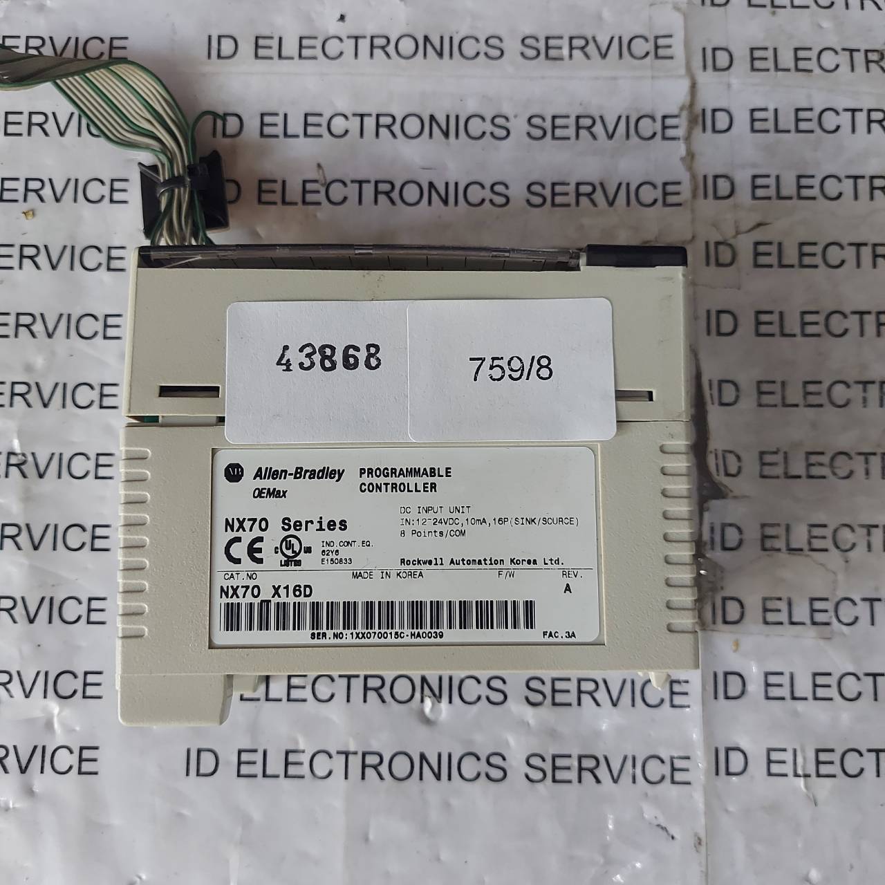 PLC " ALLEN-BRADLEY " MODEL : NX70_X16D