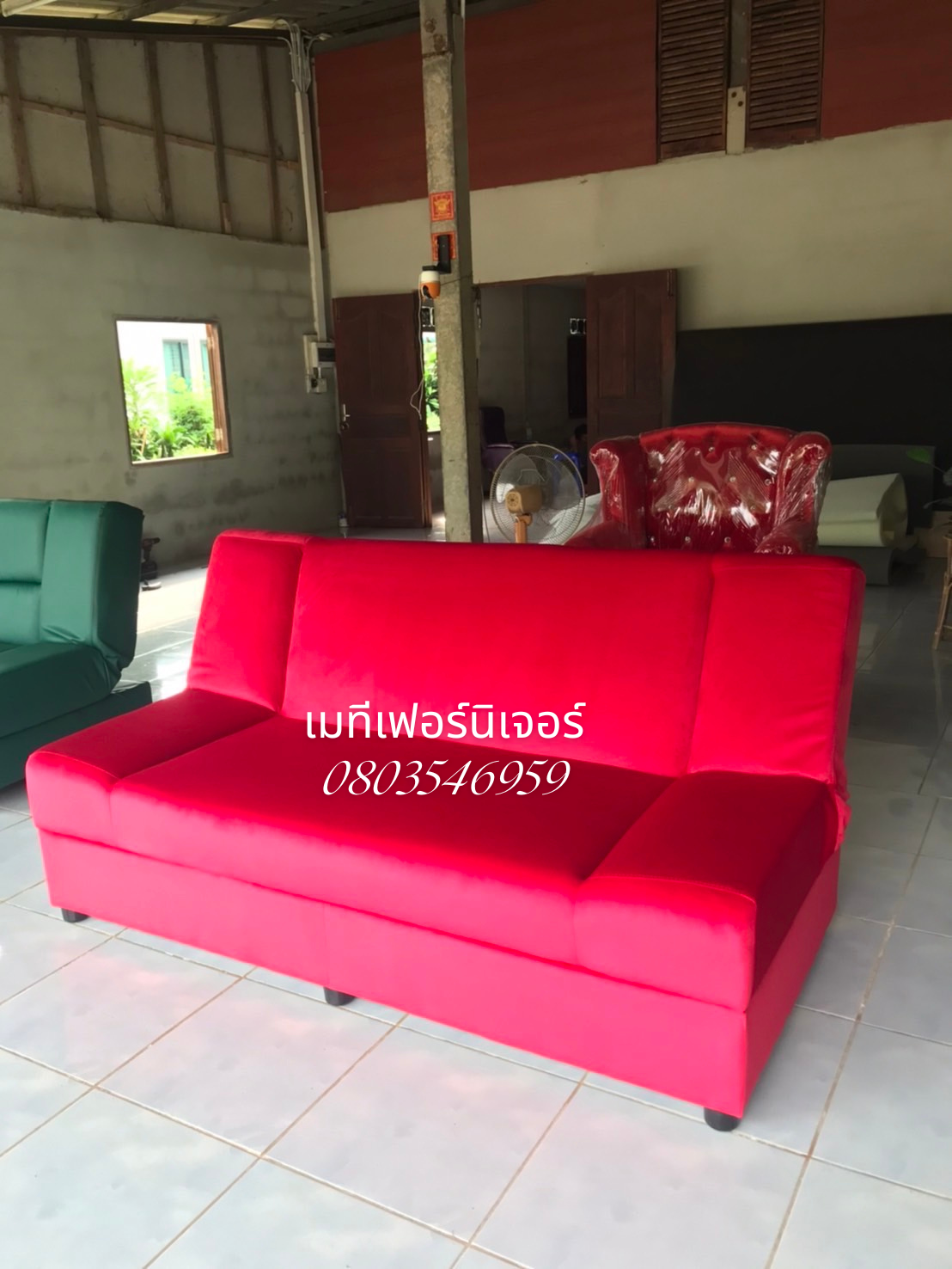 โซฟาเบด ปรับนอนได้3ระดับ หนังเทียม หนังPD PVC ผ้ากำมะหยี่ สั่งทำ เลือกสีได้
