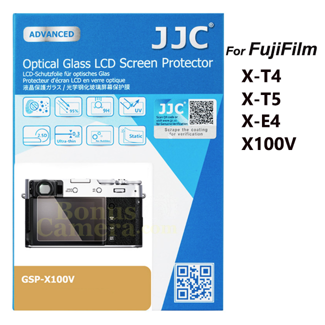 GSP-X100V แผ่นกระจกกันรอยจอ LCD ฟูจิ X-T4,X-T5,X-E4,X100V FujiFilm LCD Screen Protector
