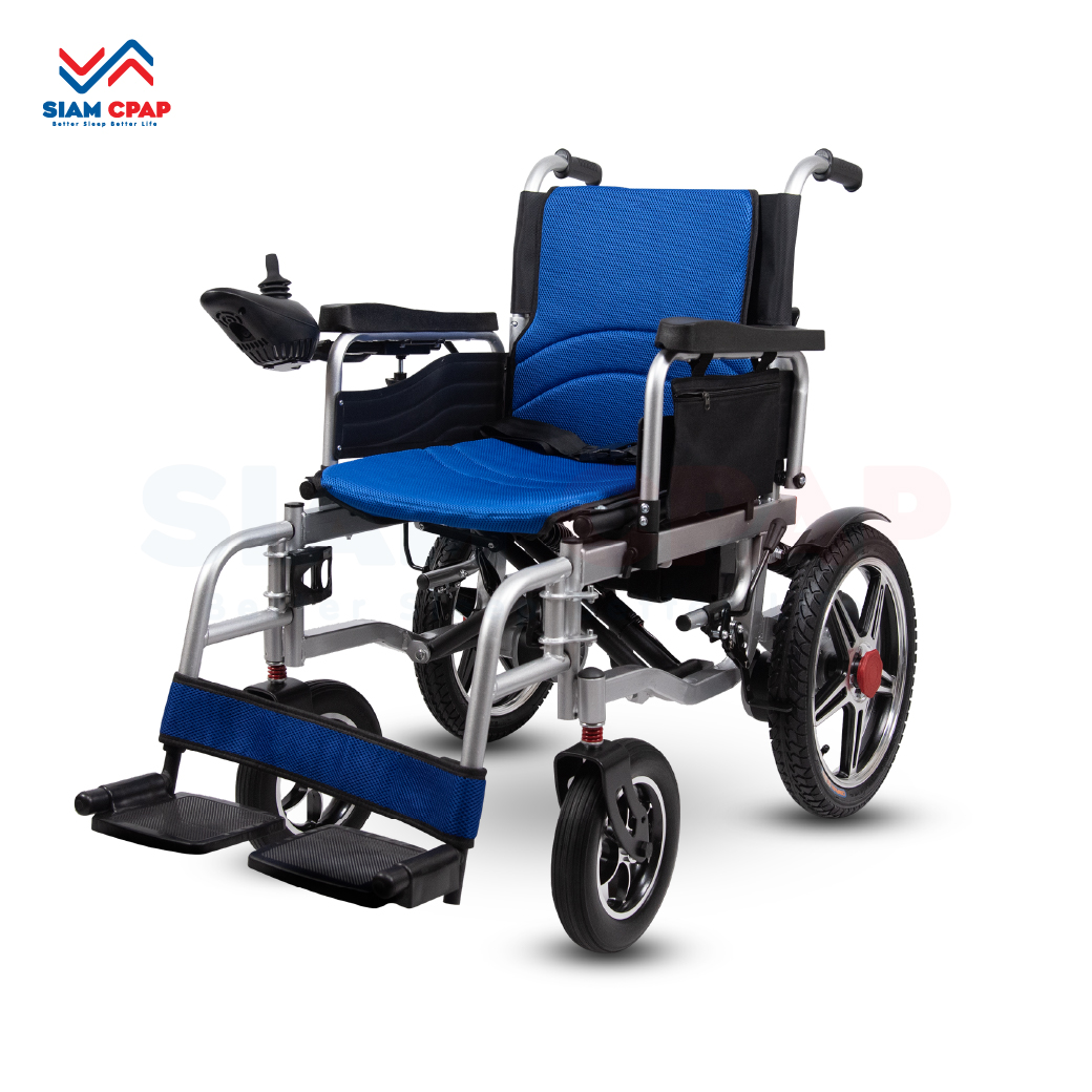 รถเข็นไฟฟ้า แบบพับได้ WT-6011 (Foldable Electric Wheelchair) รุ่นราคาประหยัด รับประกัน 1 ปี