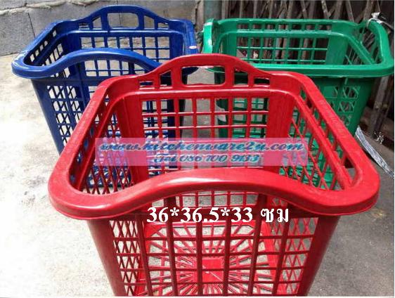 P02424 ตะกร้าเหลี่ยมทรงสูง สีเข้ม (36*36.5*33 cm) ราคาต่อโหล (คลิ๊กที่สินค้าเพื่อดูรายละเอียด)