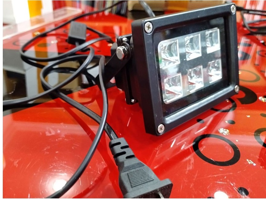 หลอดไฟยูวี โคมไฟยูวี แอลอีดี 6ดวงUV LED ไฟอบกาวยูวี