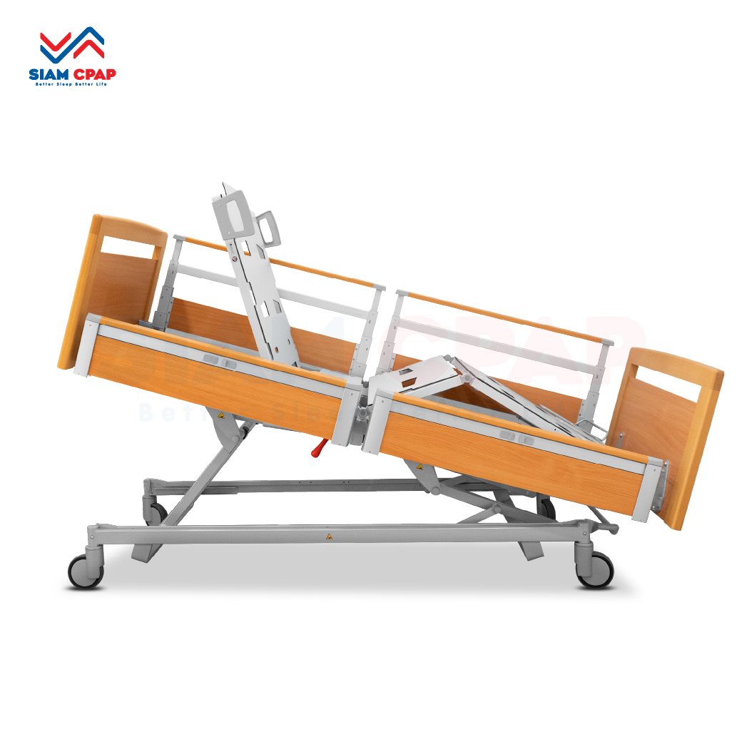 เตียงผู้ป่วยสูงอายุไฟฟ้า ดีไซน์แบบไม้ 7 ฟังก์ชั่น ยี่ห้อ HAELVOET รุ่น Lago Care