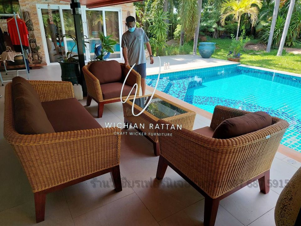 ชุดหวายแท้ขาไม้สไตล์คลาสสิคโมเดิร์น