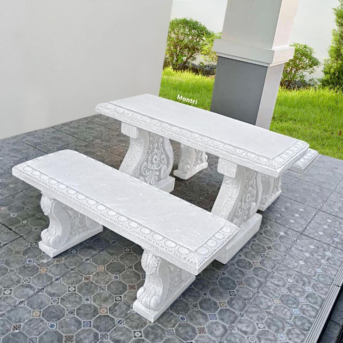 โต๊ะสนามสไตล์ยุโรปหรูหรา สร้างบรรยากาศสุดพิเศษให้ทุกพื้นที่ด้วย ชุดโต๊ะสีขาวสะอาดตา ลวดลายวิจิตรในแบบสไตล์ยุโรป