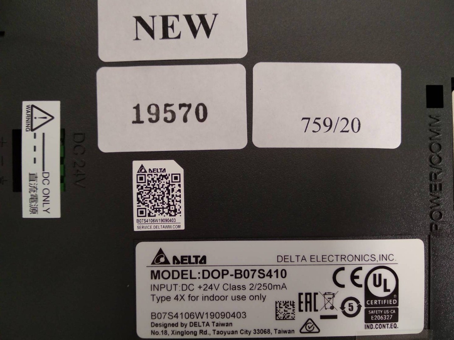 LCD TOUCH SCREEN " DELTA " MODEL : DOP-B07S410