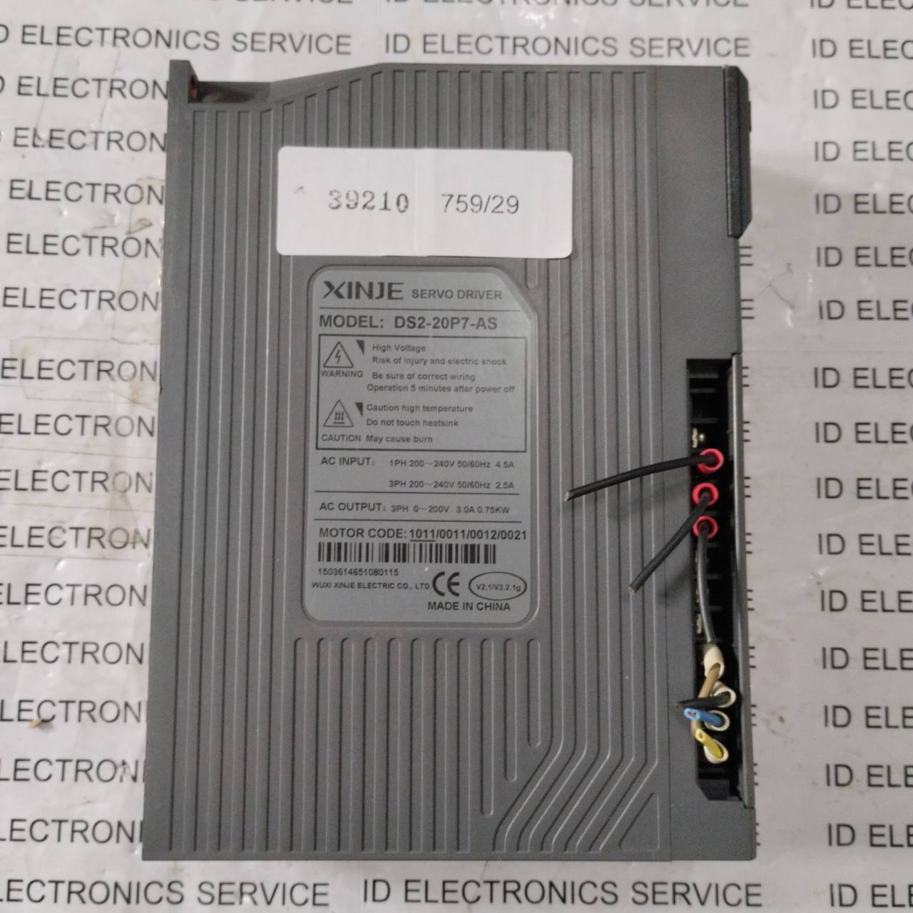 SERVO DRIVE " XINJE " MODEL : DS2-20P7-AS