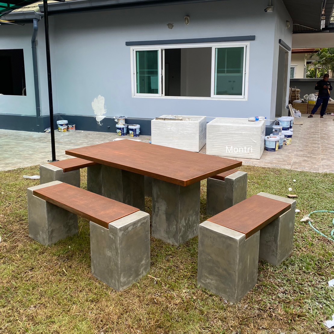 โต๊ะสนามกลางแจ้ง ชุดโต๊ะสนาม ร้านมนตรีศิลป์ ส่งตรงจากโรงงาน โต๊ะสนามกลางแจ้ง ชุดโต๊ะสนาม ชุด 8 ที่นั่ง ขนาด 150*80 cm.