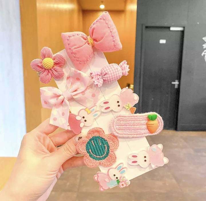 💗มาหยากิ๊ฟช้อป💗กิ๊บเซ็ตน่ารัก กิ๊บเครื่องประดับผม แฟชั่นเด็ก สีสันสดใส เซ็ต 10 ชิ้น