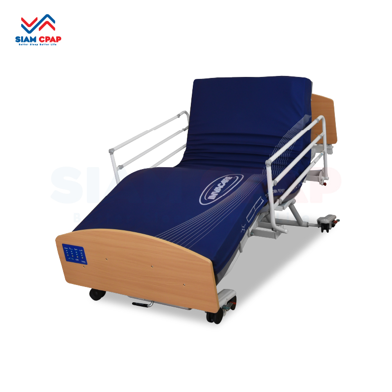 เตียงผู้ป่วยไฟฟ้า 8 ฟังก์ชั่น ปรับขยายความยาวได้ Invacare รุ่น CS8 Floorline King Bed รับประกันศูนย์ไทย 6 ปี