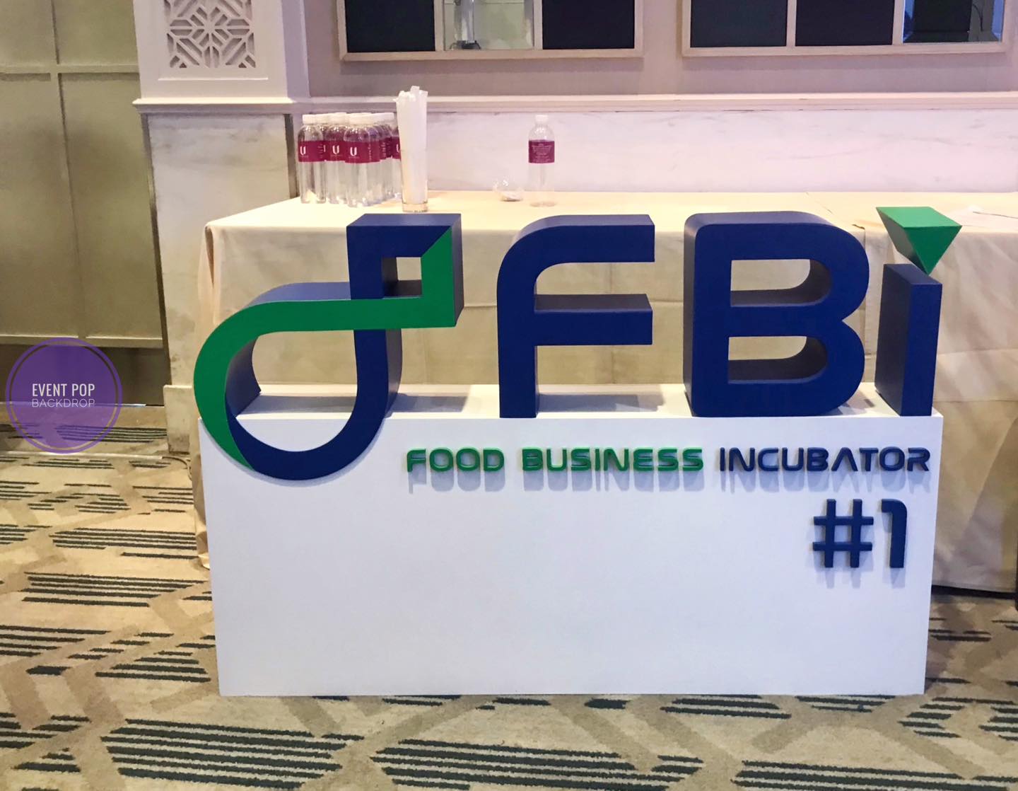 Backdrop Letters for FBI(Food Business Incubator) ตัวอักษรตั้งพื้น