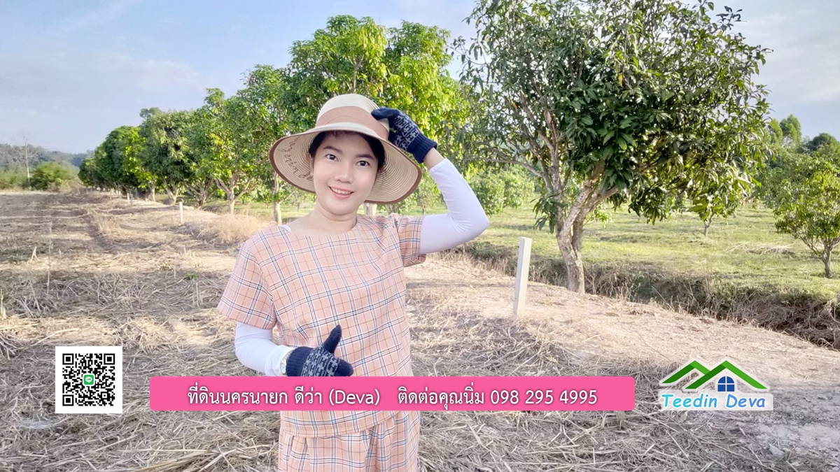 ที่ดินวิวภูเขา แปลงสวย เนื้อที่ 1 ไร่ 3 งาน ด้านหน้าวิวภูเขา ด้านหลังเป็นสวนผลไม้ ต.เขาเพิ่ม อ.บ้านนา จ.นครนายก