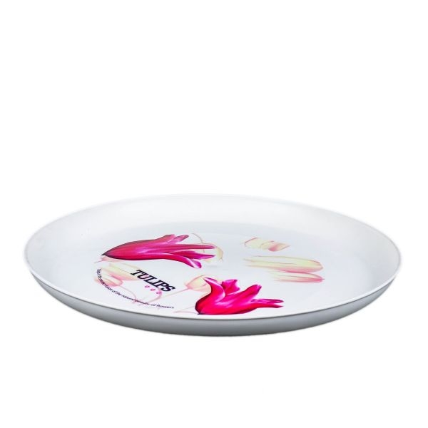 P10848 ถาดกลม พลาสติก (40*40*3.5 cm) พิมพ์ลาย No.5316 #5316 (ราคาส่งต่อ 1โหล:12 ใบ :เฉลี่ย 55 บ/ใบ)