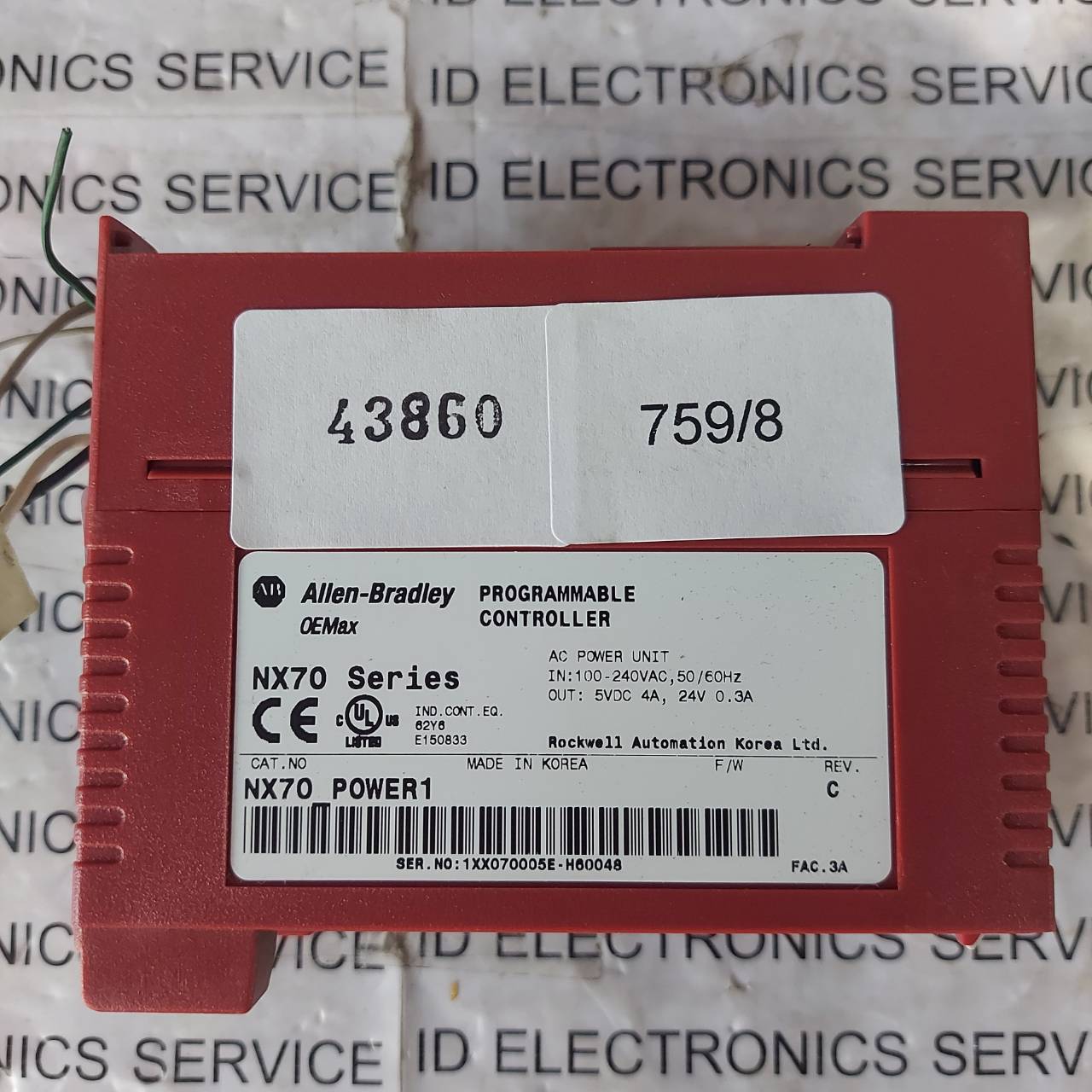 PLC " ALLEN-BRADLEY " MODEL : NX70_POWER1