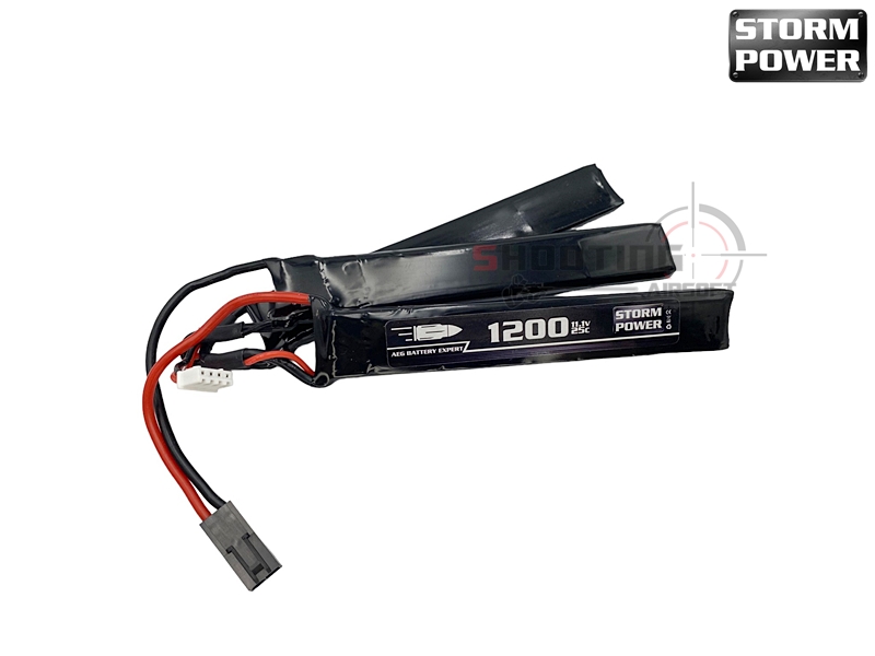แบตลิโพ Storm Power 25C 1200mAh 11.1V แยกเซลล์